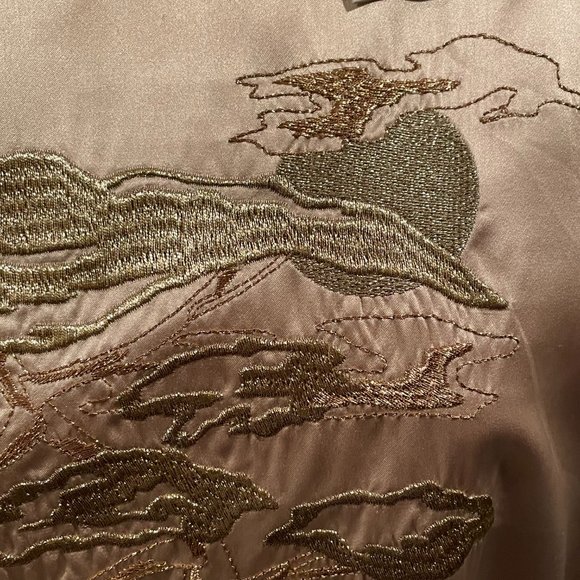 NWT Opening Ceremony Gold Bonsai Embroidered Silk Short Sleeve Tee, Size 4 - Picture 7 of 12